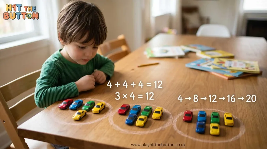 How to learn 4 Times Table with Practise Game 2 what is a 4 times table