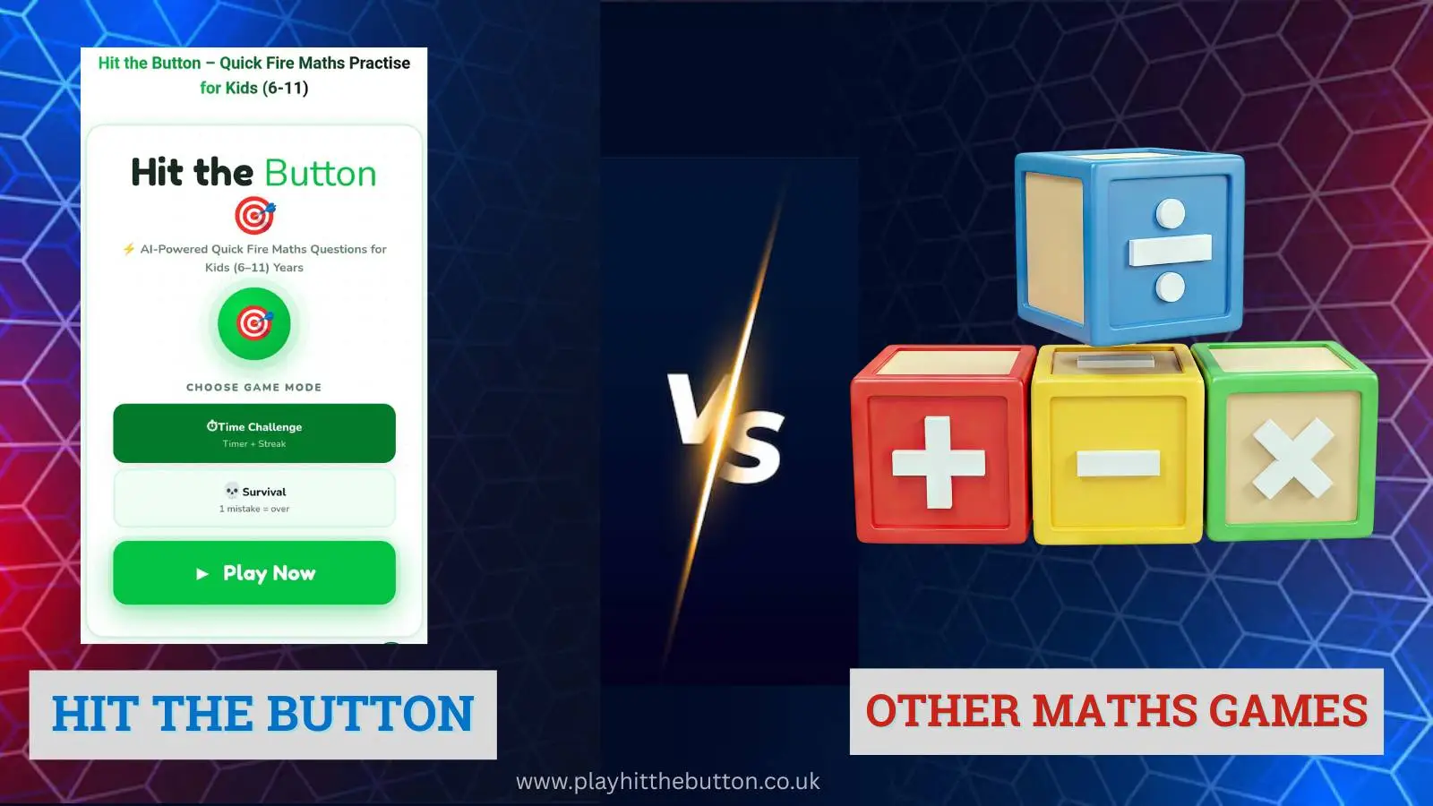 hit the button vs other maths games