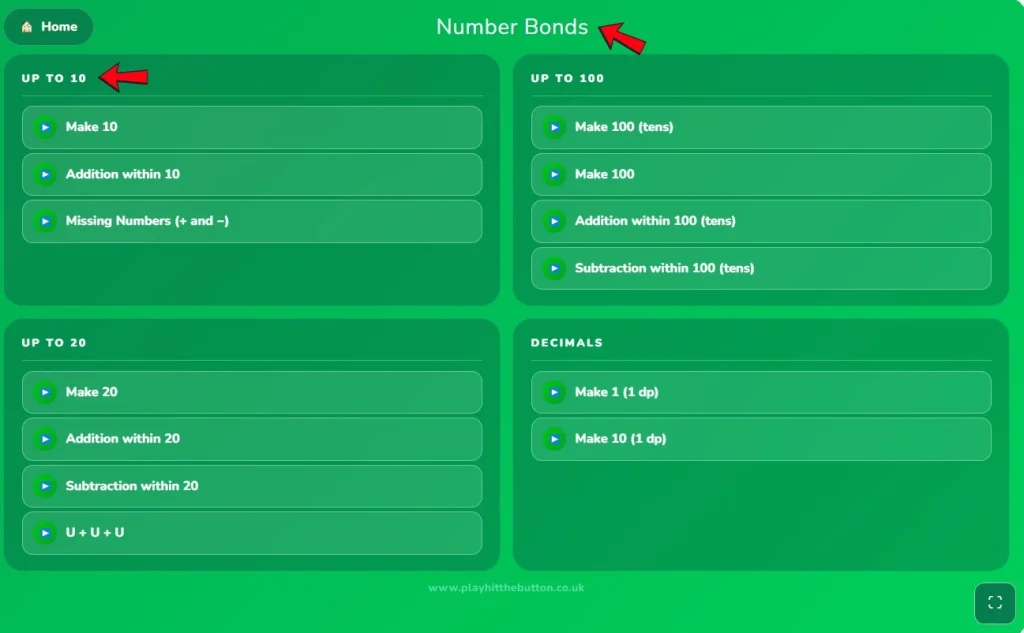 Practise Using Hit the Button Maths Game